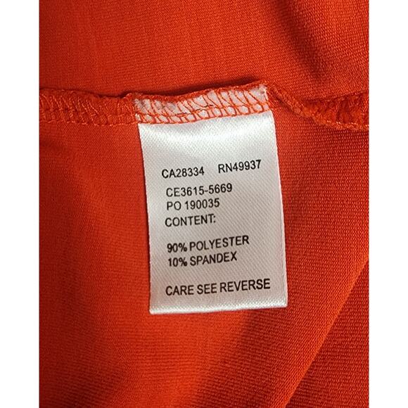 Chrissie by Tail Orange Long Sleeve Pleated Accent Tunic Blouse Size XL - Picture 7 of 7